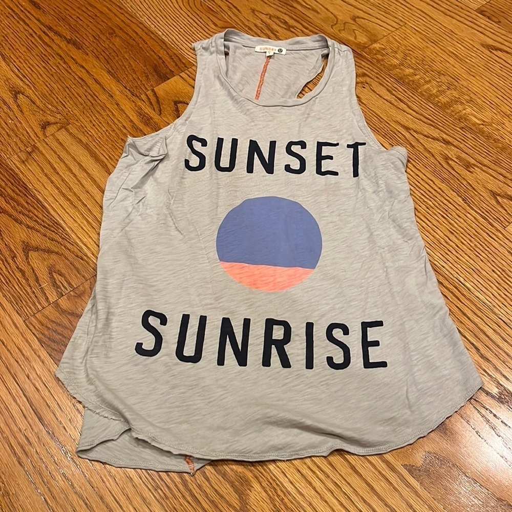 Sundry Woman’s Sunset Graphic Tank Top Size 1/Small